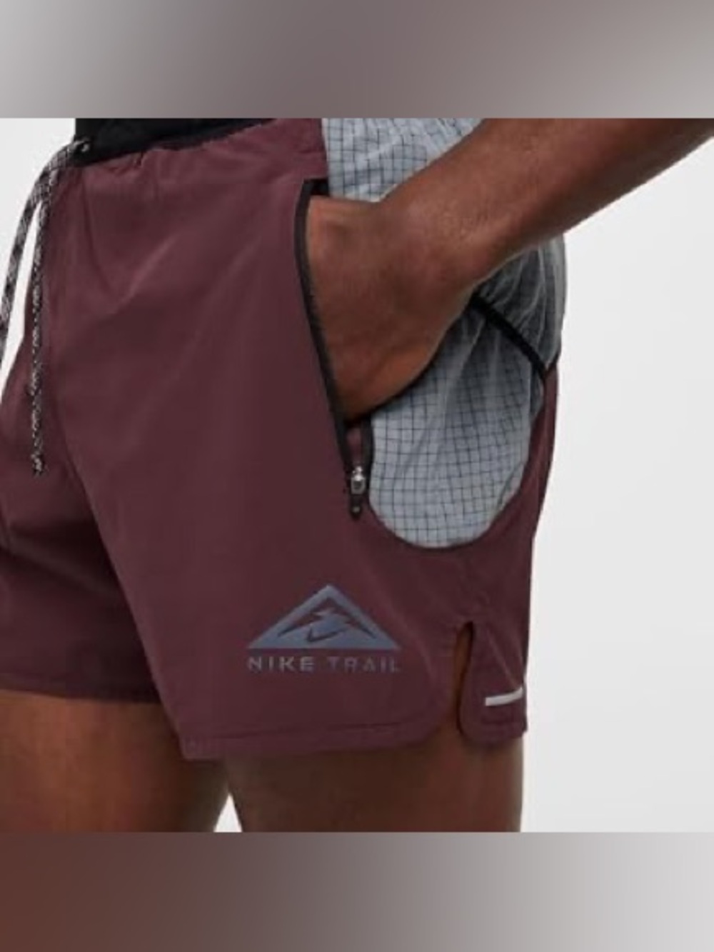 Nike Trail Second Sunrise Men's Dri-FIT 5 Lined Running Shorts | M | Burgundy